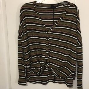 Striped oversized top